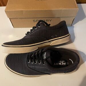 Sperry Men's Charcoal Canvas Shoes 8 NWT